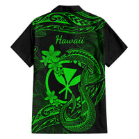 Hawaii Kid Hawaiian Shirt Fish Hook Tattoo Mix Polynesian Plumeria Green Version LT14 - Polynesian Pride