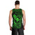 Hawaii Men Tank Top Fish Hook Tattoo Mix Polynesian Plumeria Green Version LT14 - Polynesian Pride