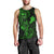 Hawaii Men Tank Top Fish Hook Tattoo Mix Polynesian Plumeria Green Version LT14 - Polynesian Pride