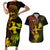 Hawaii Couples Matching Short Sleeve Bodycon Dress and Hawaiian Shirt Hula Girl Mix Polynesian Plumeria Reggae Version LT14 Reggae - Polynesian Pride