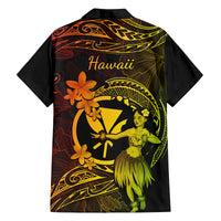 Hawaii Family Matching Tank Maxi Dress and Hawaiian Shirt Hula Girl Mix Polynesian Plumeria Reggae Version LT14 - Polynesian Pride
