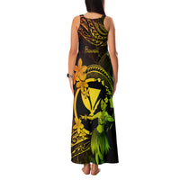 Hawaii Family Matching Tank Maxi Dress and Hawaiian Shirt Hula Girl Mix Polynesian Plumeria Reggae Version LT14 - Polynesian Pride
