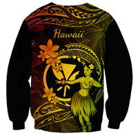 Hawaii Sweatshirt Hula Girl Mix Polynesian Plumeria Reggae Version LT14 - Polynesian Pride