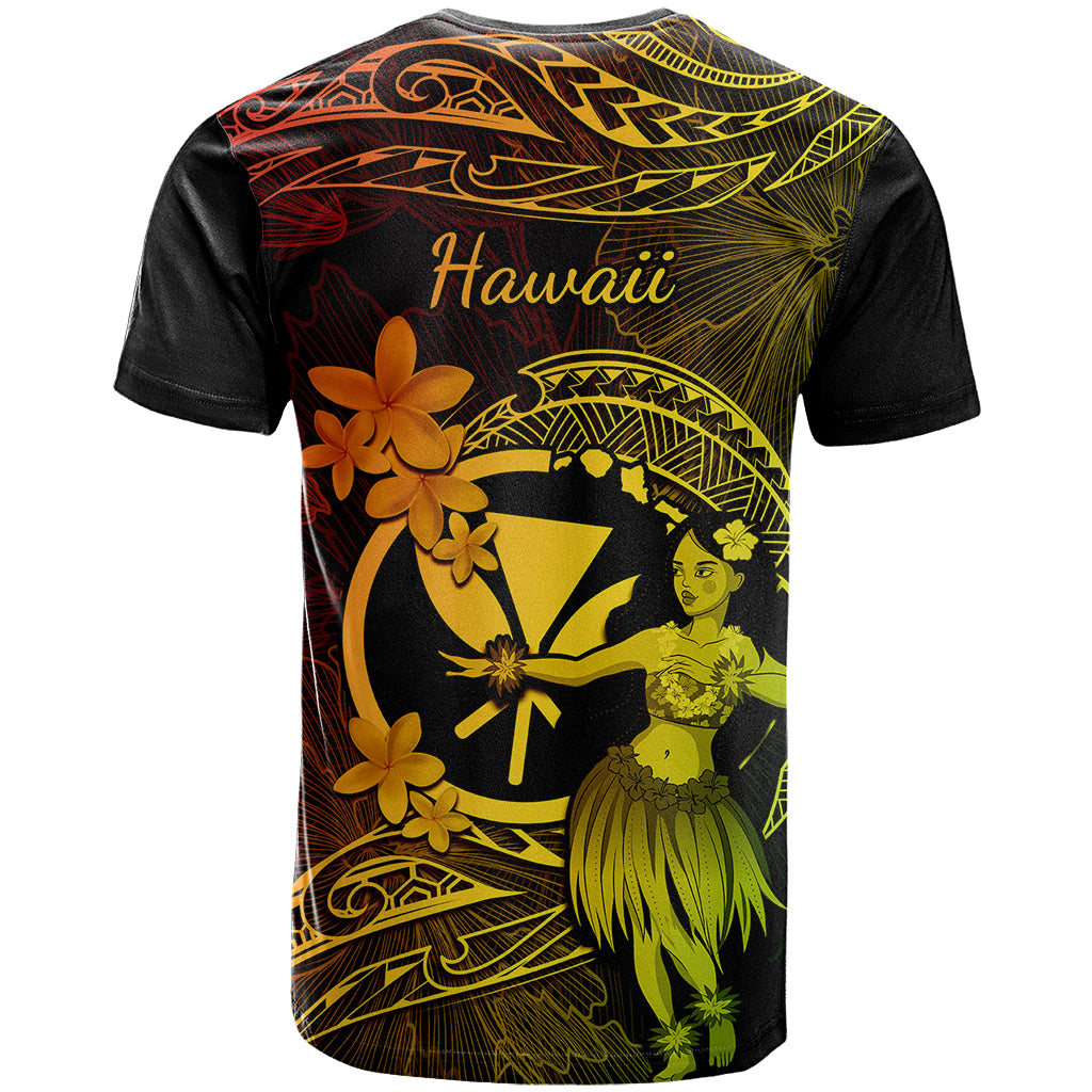 Hawaii T Shirt Hula Girl Mix Polynesian Plumeria Reggae Version LT14 - Polynesian Pride