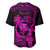 Hawaii Baseball Jersey Hula Girl Mix Polynesian Plumeria Pink Version LT14 - Polynesian Pride