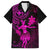 Hawaii Family Matching Mermaid Dress and Hawaiian Shirt Hula Girl Mix Polynesian Plumeria Pink Version LT14 Dad's Shirt - Short Sleeve Pink - Polynesian Pride