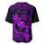 Hawaii Baseball Jersey Hula Girl Mix Polynesian Plumeria Purple Version LT14 - Polynesian Pride