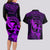 Hawaii Couples Matching Long Sleeve Bodycon Dress and Hawaiian Shirt Hula Girl Mix Polynesian Plumeria Purple Version LT14 - Polynesian Pride