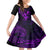 Hawaii Family Matching Short Sleeve Bodycon Dress and Hawaiian Shirt Hula Girl Mix Polynesian Plumeria Purple Version LT14 Daughter's Dress Purple - Polynesian Pride