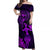 Hawaii Off Shoulder Maxi Dress Hula Girl Mix Polynesian Plumeria Purple Version LT14 Women Purple - Polynesian Pride