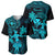 Hawaii Baseball Jersey Hula Girl Mix Polynesian Plumeria Turquoise Version LT14 - Polynesian Pride