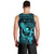 Hawaii Men Tank Top Hula Girl Mix Polynesian Plumeria Turquoise Version LT14 - Polynesian Pride