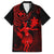 Hawaii Family Matching Mermaid Dress and Hawaiian Shirt Hula Girl Mix Polynesian Plumeria Red Version LT14 Dad's Shirt - Short Sleeve Red - Polynesian Pride