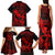 Hawaii Family Matching Tank Maxi Dress and Hawaiian Shirt Hula Girl Mix Polynesian Plumeria Red Version LT14 - Polynesian Pride