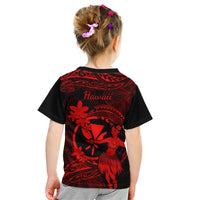 Hawaii Kid T Shirt Hula Girl Mix Polynesian Plumeria Red Version LT14 - Polynesian Pride