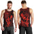 Hawaii Men Tank Top Hula Girl Mix Polynesian Plumeria Red Version LT14 - Polynesian Pride