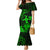 Hawaii Family Matching Mermaid Dress and Hawaiian Shirt Hula Girl Mix Polynesian Plumeria Green Version LT14 Mom's Dress Green - Polynesian Pride