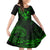 Hawaii Family Matching Short Sleeve Bodycon Dress and Hawaiian Shirt Hula Girl Mix Polynesian Plumeria Green Version LT14 Daughter's Dress Green - Polynesian Pride