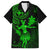 Hawaii Family Matching Short Sleeve Bodycon Dress and Hawaiian Shirt Hula Girl Mix Polynesian Plumeria Green Version LT14 Dad's Shirt - Short Sleeve Green - Polynesian Pride