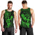 Hawaii Men Tank Top Hula Girl Mix Polynesian Plumeria Green Version LT14 - Polynesian Pride