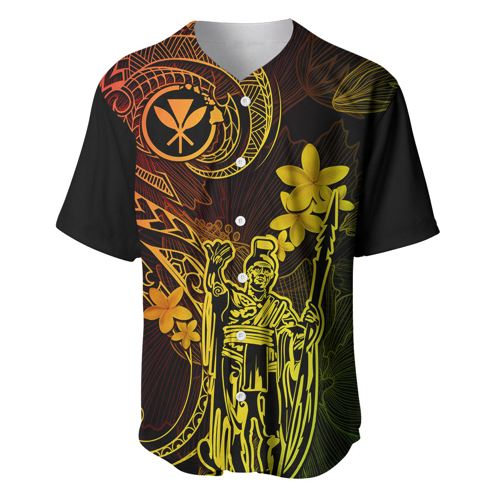 Hawaii Baseball Jersey King Kamehameha Mix Polynesian Plumeria Reggae Version LT14 Reggae - Polynesian Pride