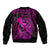 Hawaii Bomber Jacket King Kamehameha Mix Polynesian Plumeria Pink Version LT14 - Polynesian Pride