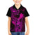 Hawaii Kid Hawaiian Shirt King Kamehameha Mix Polynesian Plumeria Pink Version LT14 - Polynesian Pride
