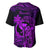 Hawaii Baseball Jersey King Kamehameha Mix Polynesian Plumeria Purple Version LT14 - Polynesian Pride