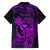 Hawaii Family Matching Long Sleeve Bodycon Dress and Hawaiian Shirt King Kamehameha Mix Polynesian Plumeria Purple Version LT14 - Polynesian Pride