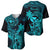 Hawaii Baseball Jersey King Kamehameha Mix Polynesian Plumeria Turquoise Version LT14 - Polynesian Pride