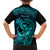 Hawaii Kid Hawaiian Shirt King Kamehameha Mix Polynesian Plumeria Turquoise Version LT14 - Polynesian Pride