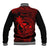 Hawaii Baseball Jacket King Kamehameha Mix Polynesian Plumeria Red Version LT14 - Polynesian Pride