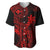 Hawaii Baseball Jersey King Kamehameha Mix Polynesian Plumeria Red Version LT14 Red - Polynesian Pride