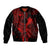 Hawaii Bomber Jacket King Kamehameha Mix Polynesian Plumeria Red Version LT14 Unisex Red - Polynesian Pride