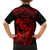 Hawaii Kid Hawaiian Shirt King Kamehameha Mix Polynesian Plumeria Red Version LT14 - Polynesian Pride
