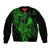 Hawaii Bomber Jacket King Kamehameha Mix Polynesian Plumeria Green Version LT14 Unisex Green - Polynesian Pride