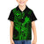 Hawaii Family Matching Off Shoulder Short Dress and Hawaiian Shirt King Kamehameha Mix Polynesian Plumeria Green Version LT14 Son's Shirt Green - Polynesian Pride