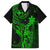 Hawaii Family Matching Tank Maxi Dress and Hawaiian Shirt King Kamehameha Mix Polynesian Plumeria Green Version LT14 Dad's Shirt - Short Sleeve Green - Polynesian Pride