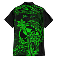 Hawaii Kid Hawaiian Shirt King Kamehameha Mix Polynesian Plumeria Green Version LT14 - Polynesian Pride