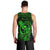 Hawaii Men Tank Top King Kamehameha Mix Polynesian Plumeria Green Version LT14 - Polynesian Pride