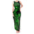 Hawaii Tank Maxi Dress King Kamehameha Mix Polynesian Plumeria Green Version LT14 Women Green - Polynesian Pride