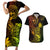 Hawaii Couples Matching Short Sleeve Bodycon Dress and Hawaiian Shirt Pineapple Mix Polynesian Plumeria Reggae Version LT14 Reggae - Polynesian Pride