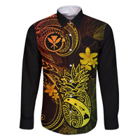 Hawaii Family Matching Mermaid Dress and Hawaiian Shirt Pineapple Mix Polynesian Plumeria Reggae Version LT14 Dad's Shirt - Long Sleeve Reggae - Polynesian Pride