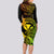 Hawaii Long Sleeve Bodycon Dress Pineapple Mix Polynesian Plumeria Reggae Version LT14 - Polynesian Pride