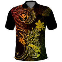 Hawaii Polo Shirt Pineapple Mix Polynesian Plumeria Reggae Version LT14 Reggae - Polynesian Pride