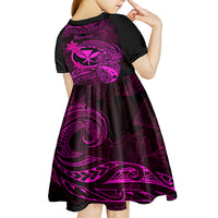Hawaii Kid Short Sleeve Dress Pineapple Mix Polynesian Plumeria Pink Version LT14 - Polynesian Pride