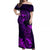 Hawaii Off Shoulder Maxi Dress Pineapple Mix Polynesian Plumeria Purple Version LT14 Women Purple - Polynesian Pride