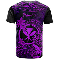 Hawaii T Shirt Pineapple Mix Polynesian Plumeria Purple Version LT14 - Polynesian Pride