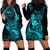 Hawaii Hoodie Dress Pineapple Mix Polynesian Plumeria Turquoise Version LT14 - Polynesian Pride