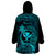 Hawaii Wearable Blanket Hoodie Pineapple Mix Polynesian Plumeria Turquoise Version LT14 - Polynesian Pride